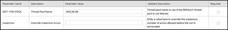 Screen shot showing parameters used by the K1-ILMIN batch process