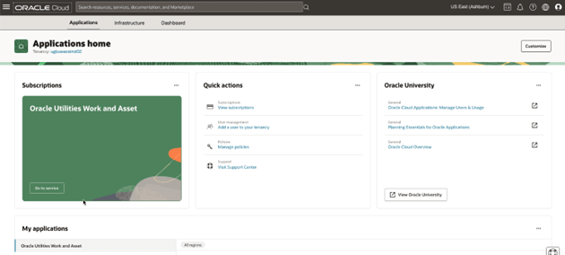 App Manager in OCI Console App Manager in OCI Console