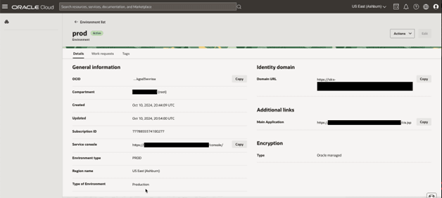 App Manager Environment Details