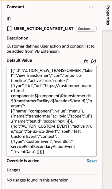 The USER_ACTION_CONTEXT_LIST constant.