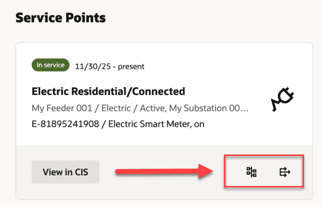 Service point card example.