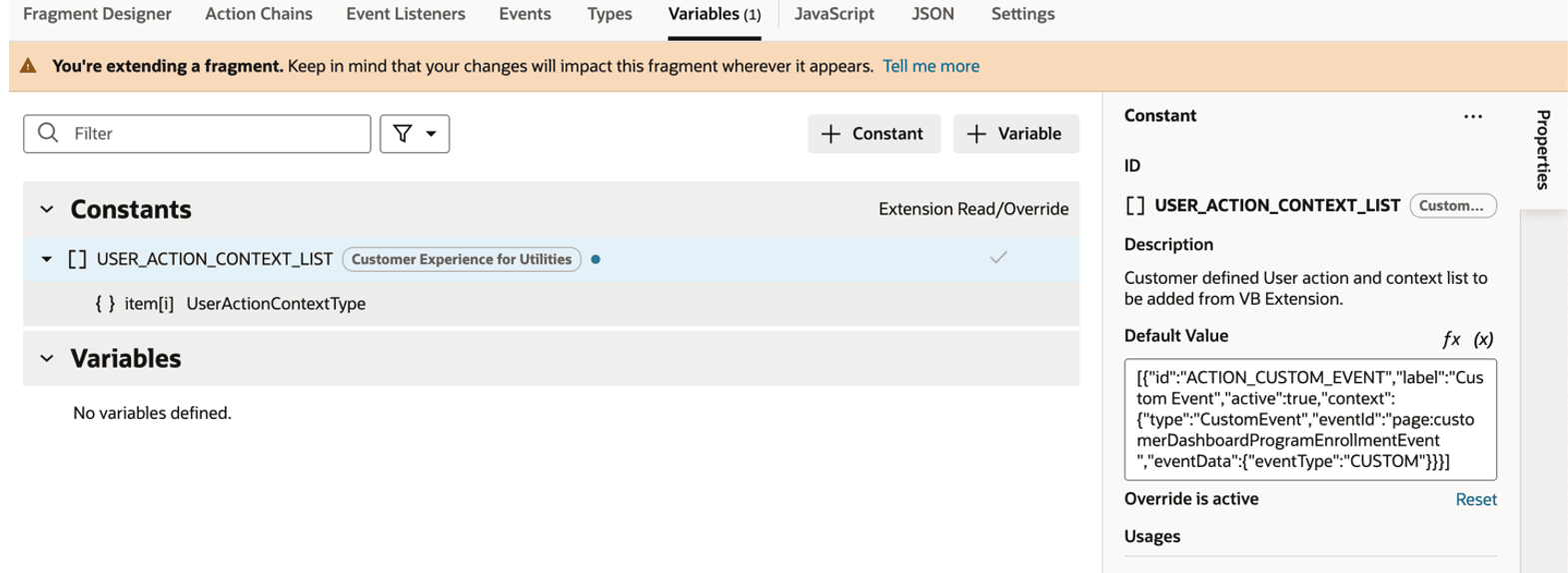 This image shows an example of how to enter the default value.
