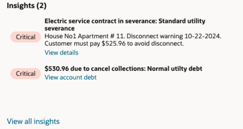 This image shows an example of Account Insights. This image shows an example of Account Insights.