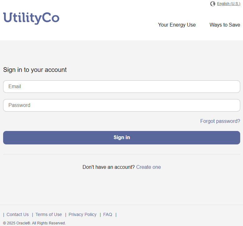 Image of a Welcome screen for a customer who has not signed into their account