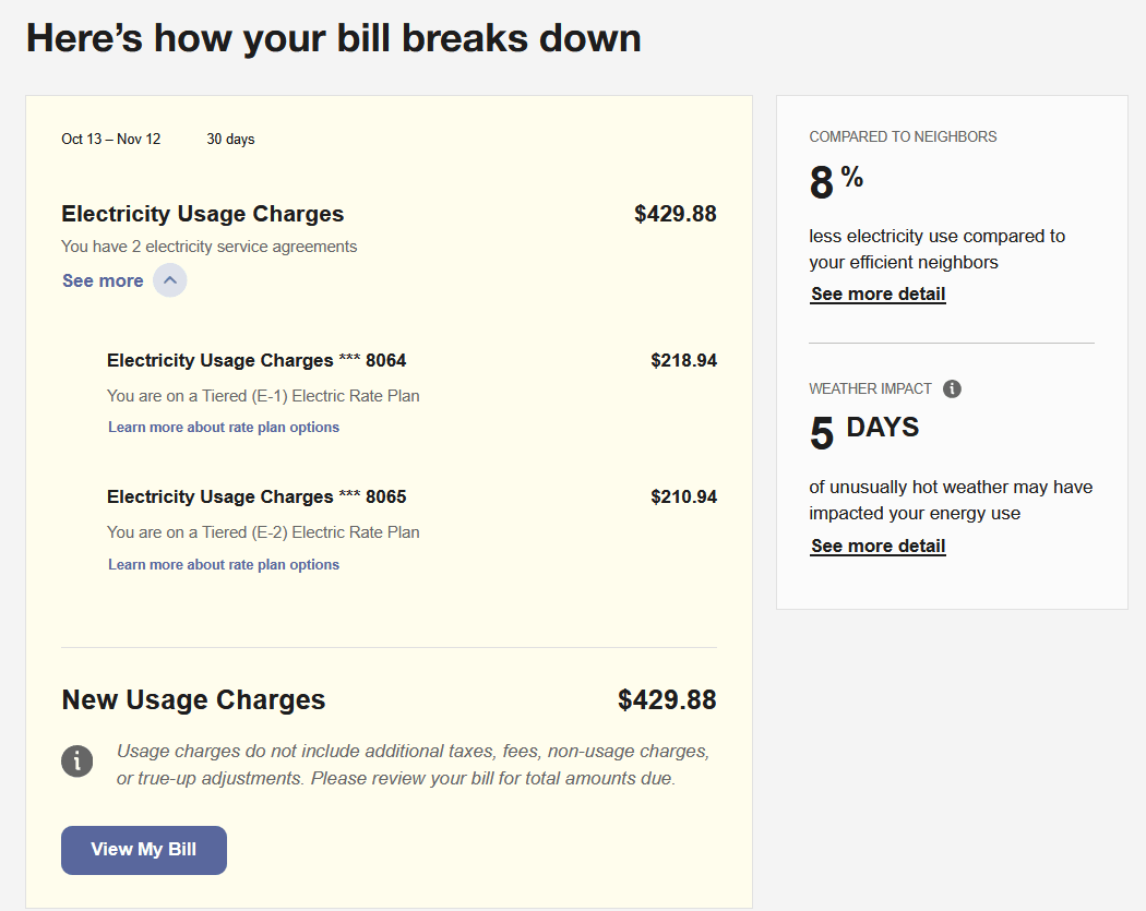 Screenshot of the Bill Guide dashboard.