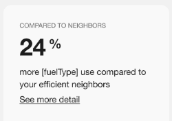 Screenshot of an example of the bill guide neighbor compare insight