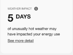 Screenshot of an example of the weather impact insight