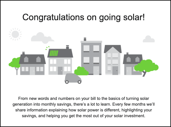 This image shows an example of the Welcome module.