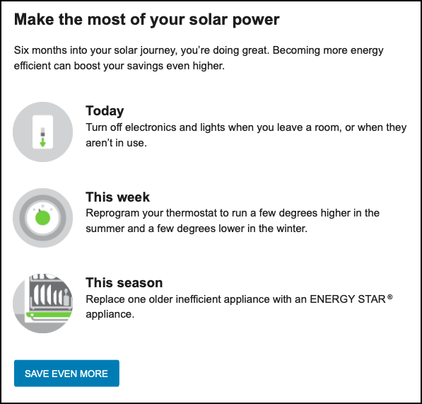 This image shows an example of the Save Even More module.