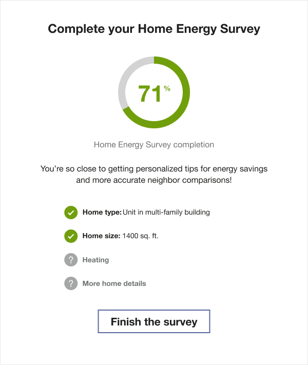 Image of a home energy analysis that has not been completed by the customer