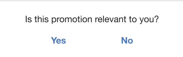 Image of the customer feedback module in the promotion report