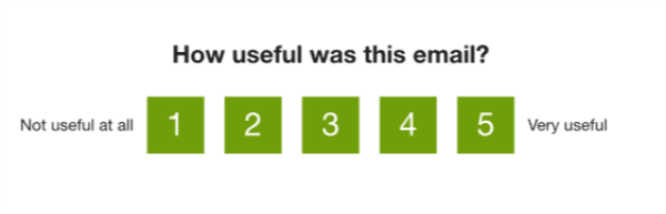 Image of the customer feedback module that could appear in the Progress Report, Seasonal Report, Time of Use Report, and Solar Report