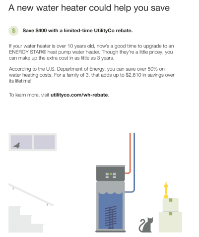 Image of Promotion module design for a hot water heater