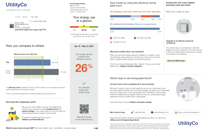 Image of time of use progress report