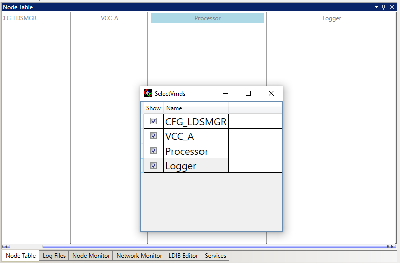 Image of node table