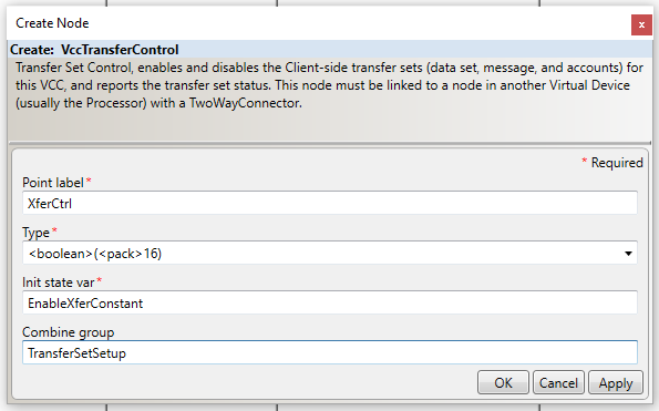Image of VCCTransferControl properties