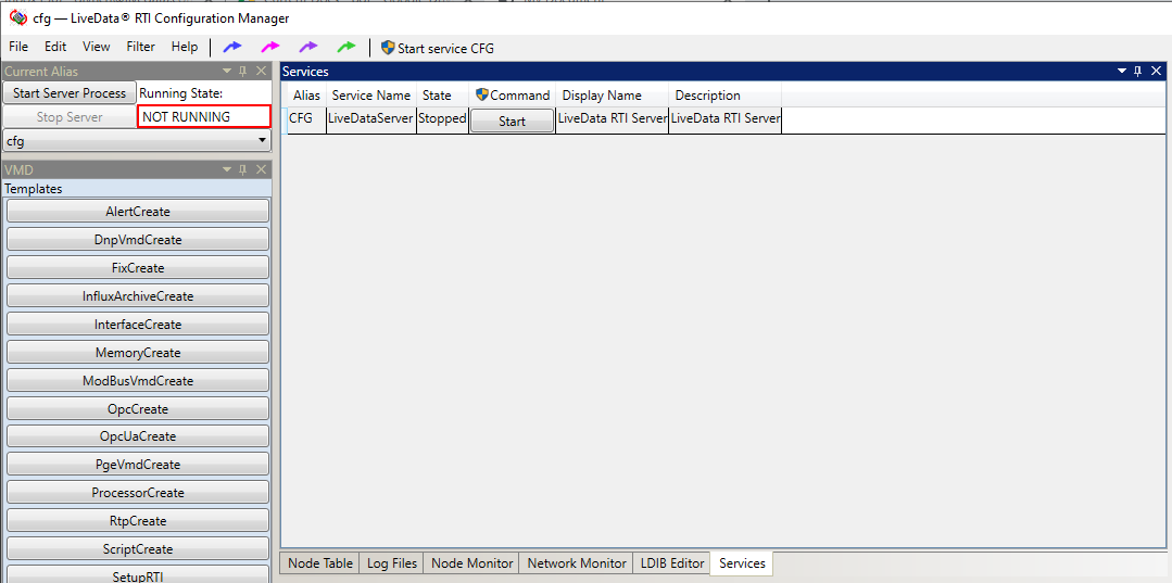 Image of empty cfg file