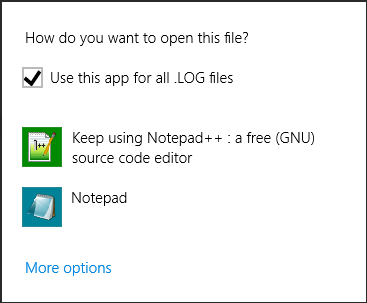 Open With Dialog Box