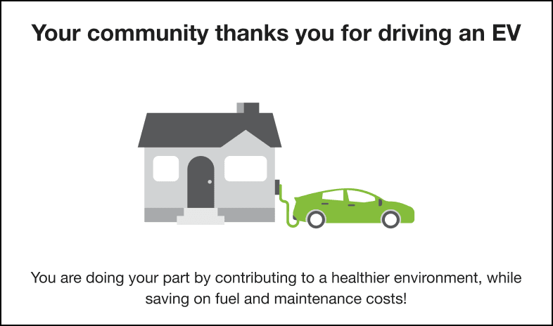 This is an example of the EV Thanks module.