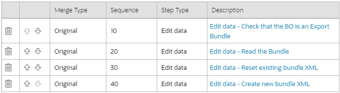 Removing "Reset existing bundle XML" step.