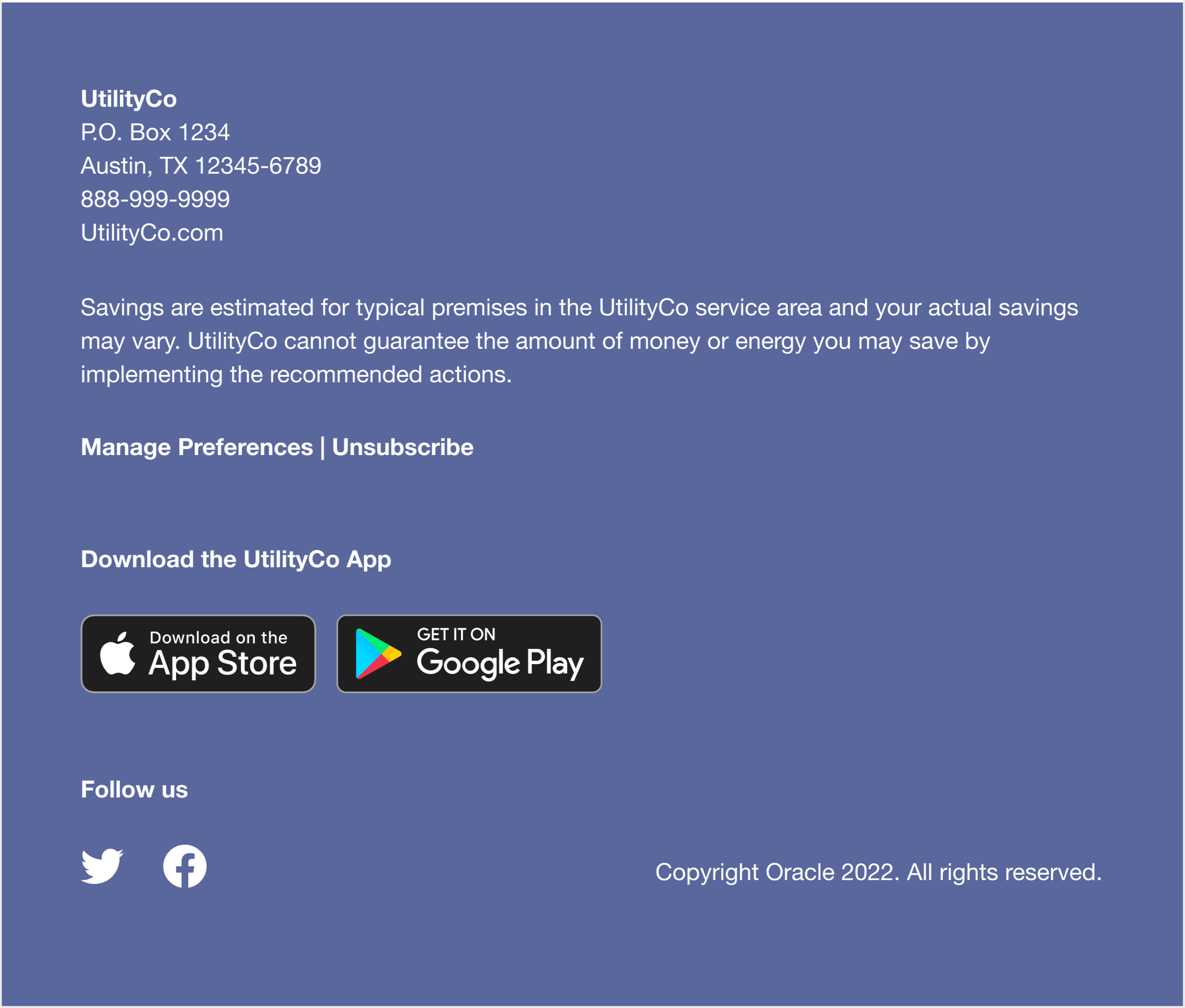 Footer module