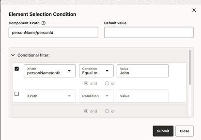 Shows the option to map to a specific occurrence of the list element.