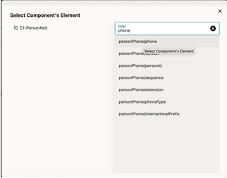 Shows how to select the element to be validated.