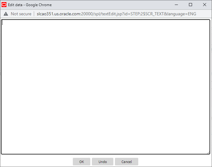 Empty text Box in Edit data window.