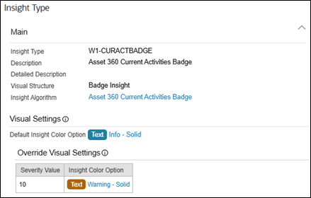 Example of Current Activities Insight Type