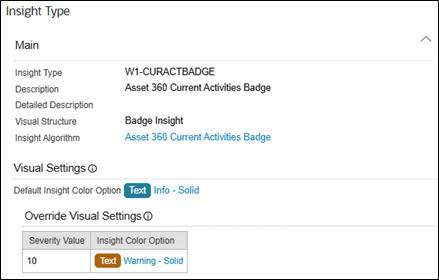 Example of Current Activities Insight Type