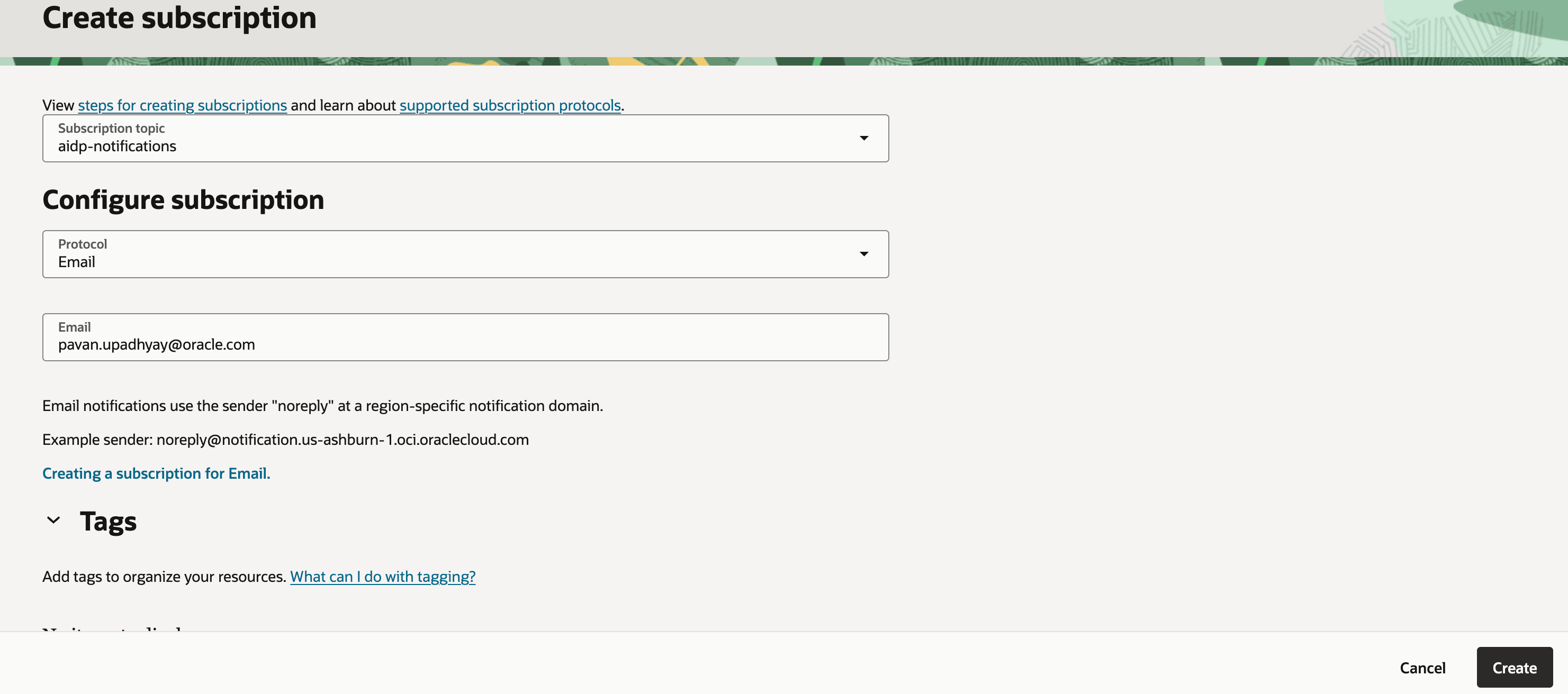 image Create Subscription