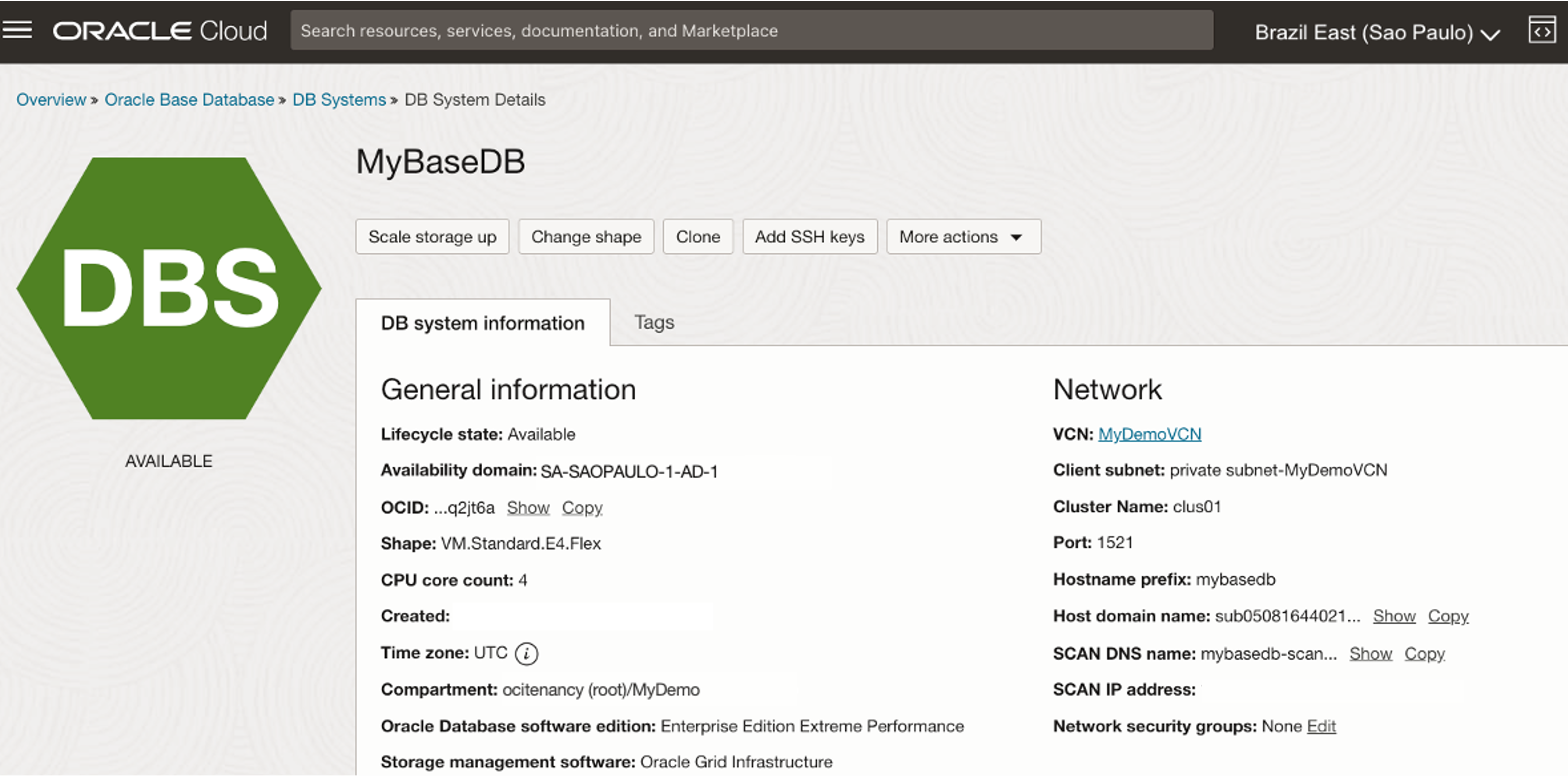 Image showing DB system