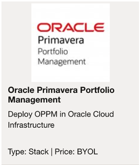 Oracle Primavera Marketplace