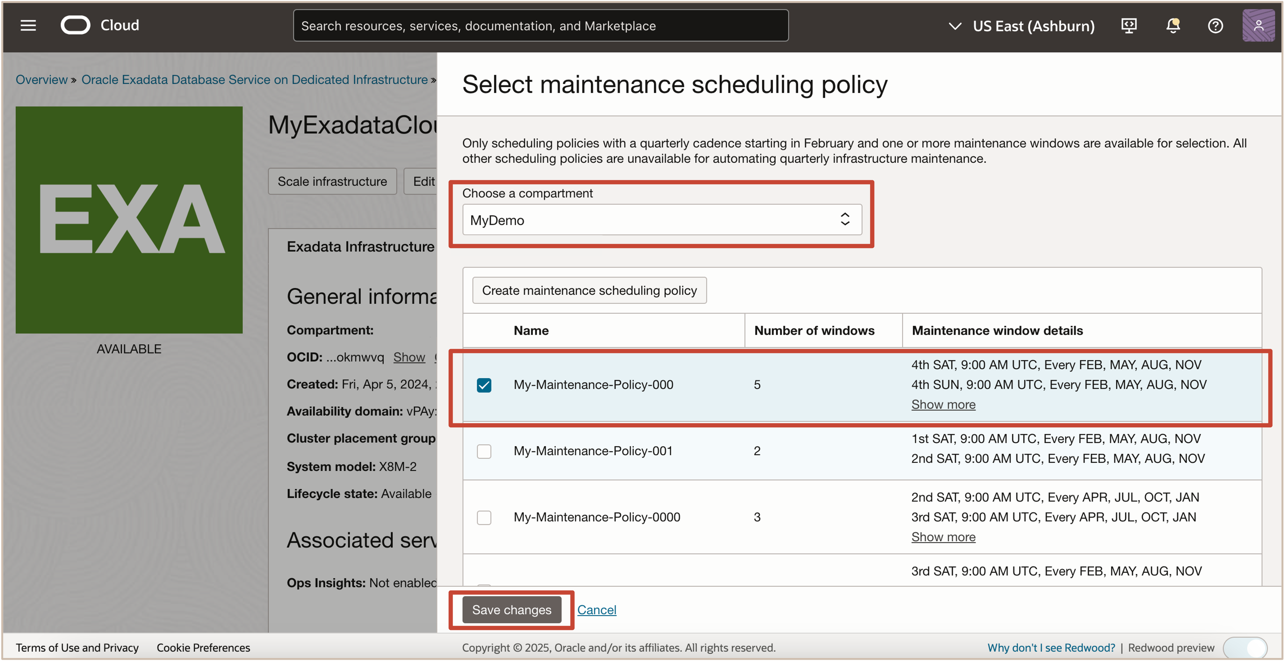 Image showing select policy Image showing select policy