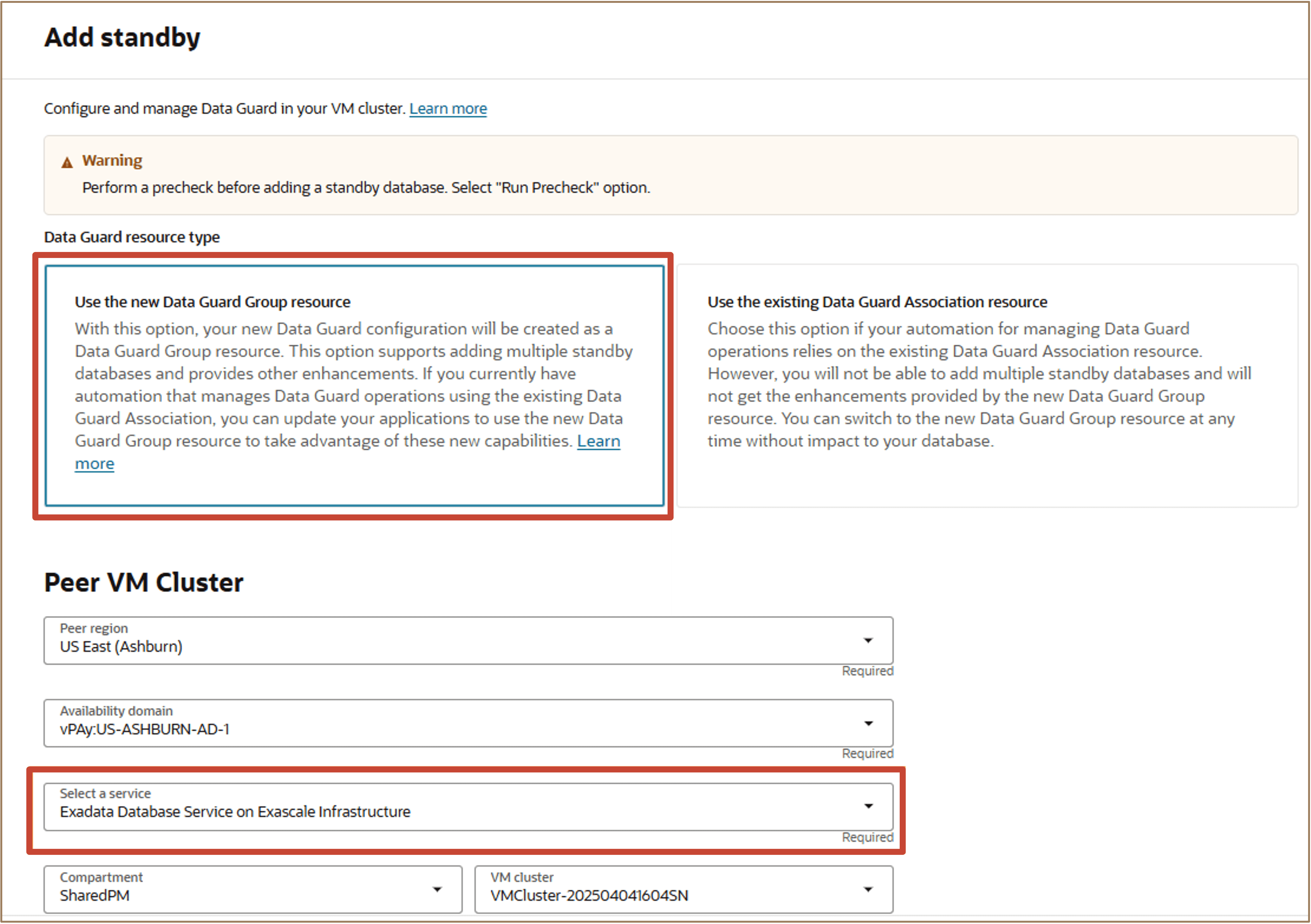 Image showing Add standby workflow