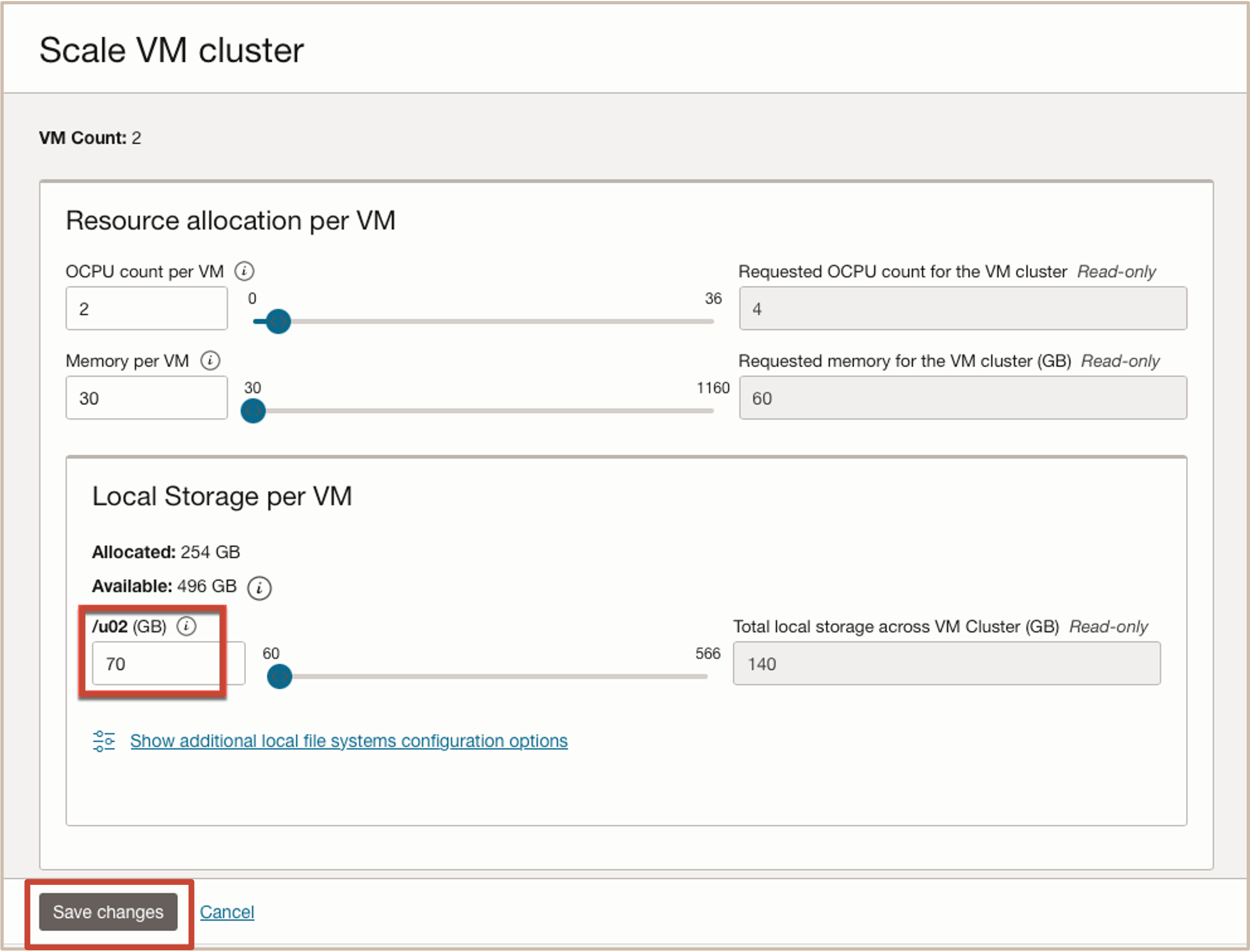 Image showing scale local storage