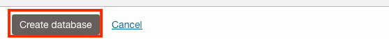 Image showing Create Database button