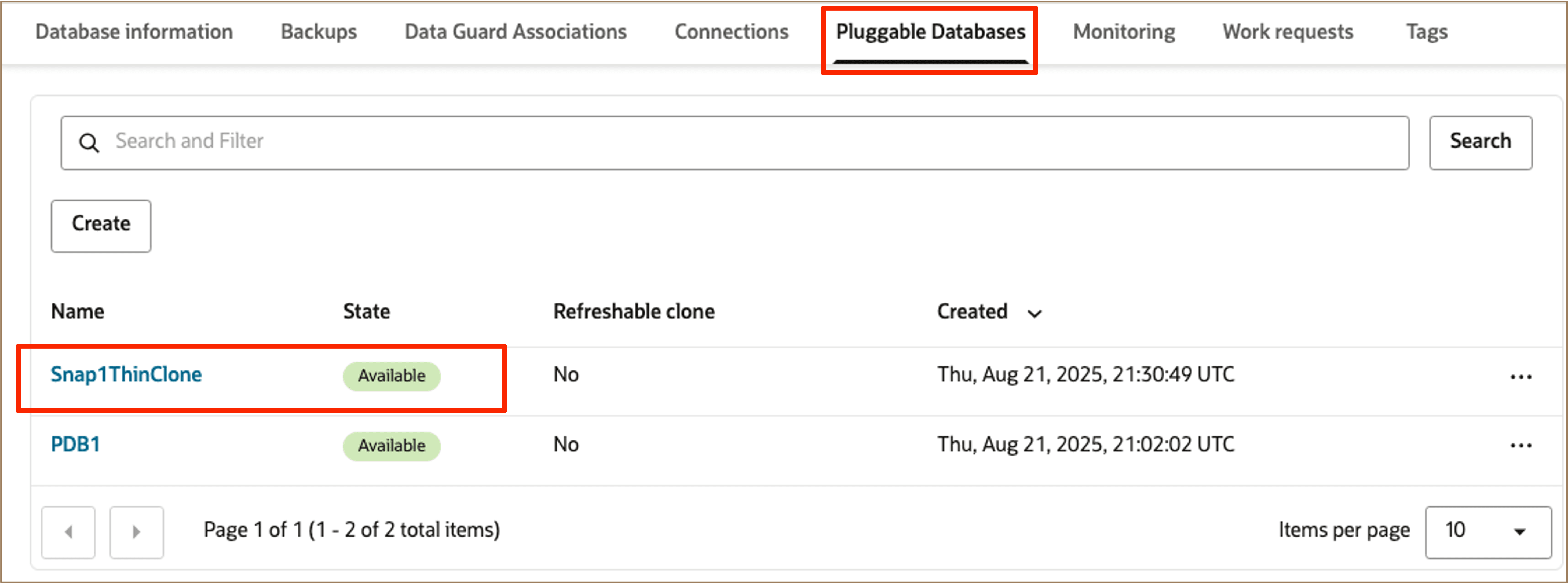 Image showing list of PDB with the new clone