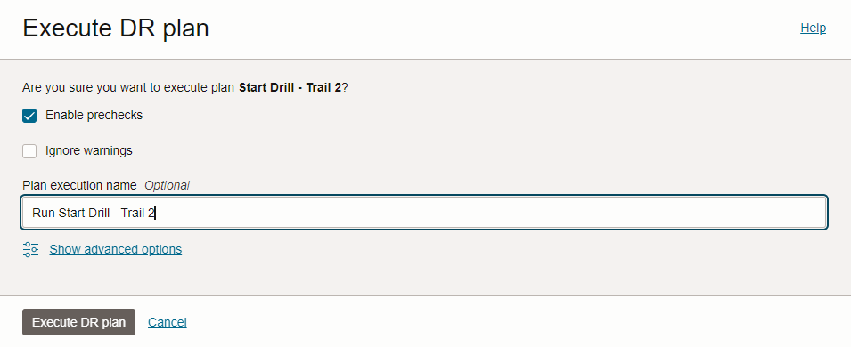 Run Disaster Recovery Plan 