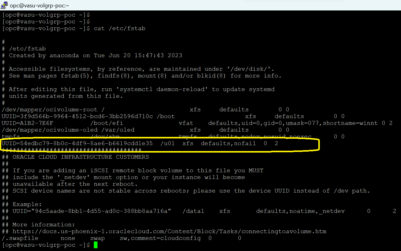 FSTAB details in FF