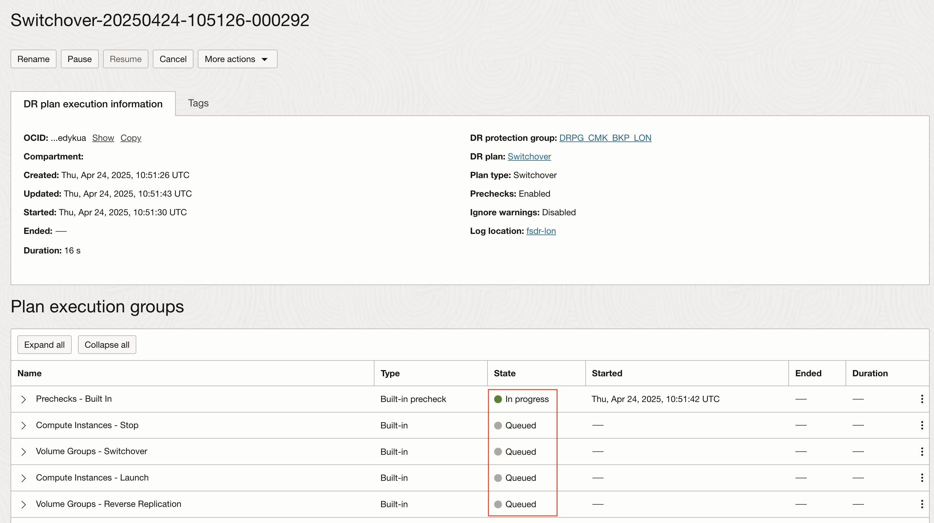 Run Disaster Recovery Plan