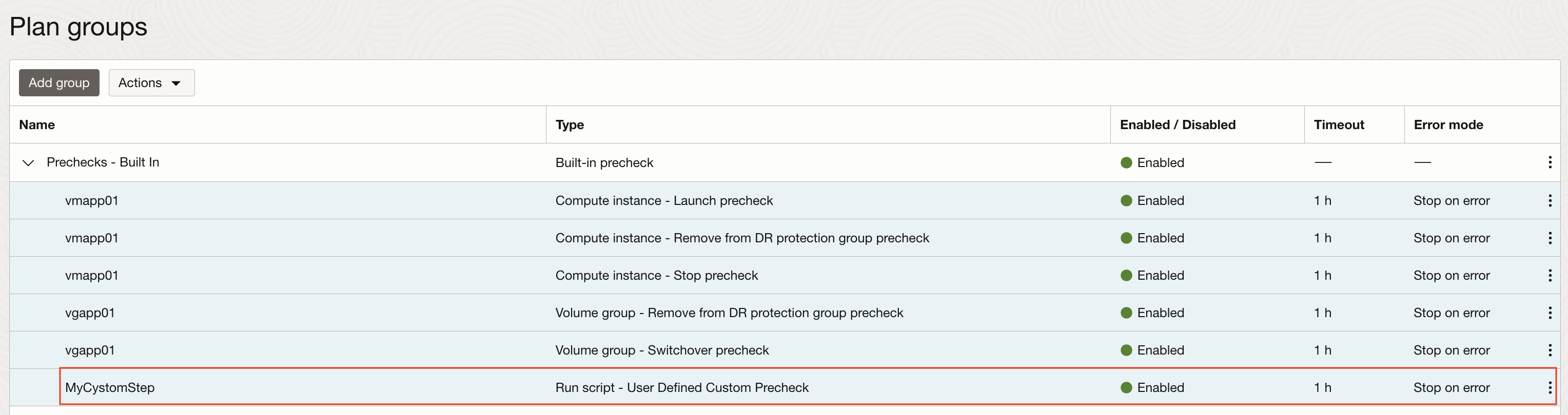 Create Custom Precheck