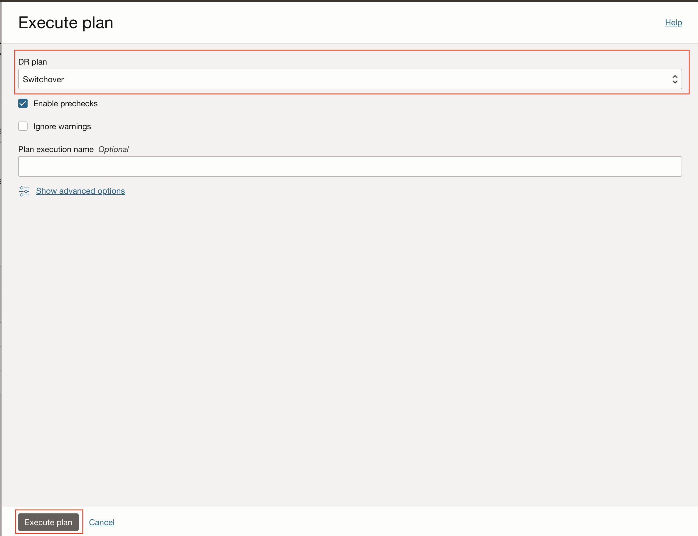 Run Disaster Recovery Plan