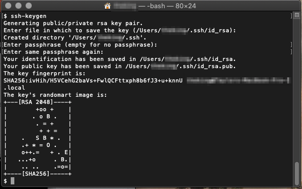ssh-keygen mac terminal