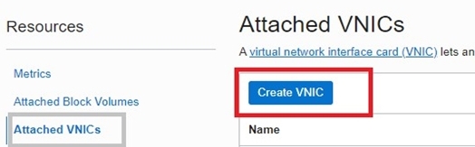 Create a vNIC
