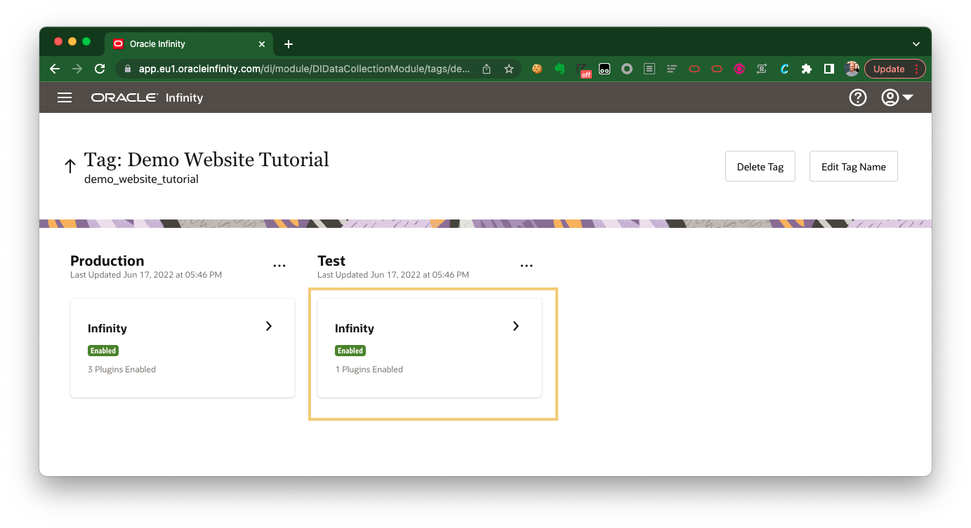 Editing the Infinity Module