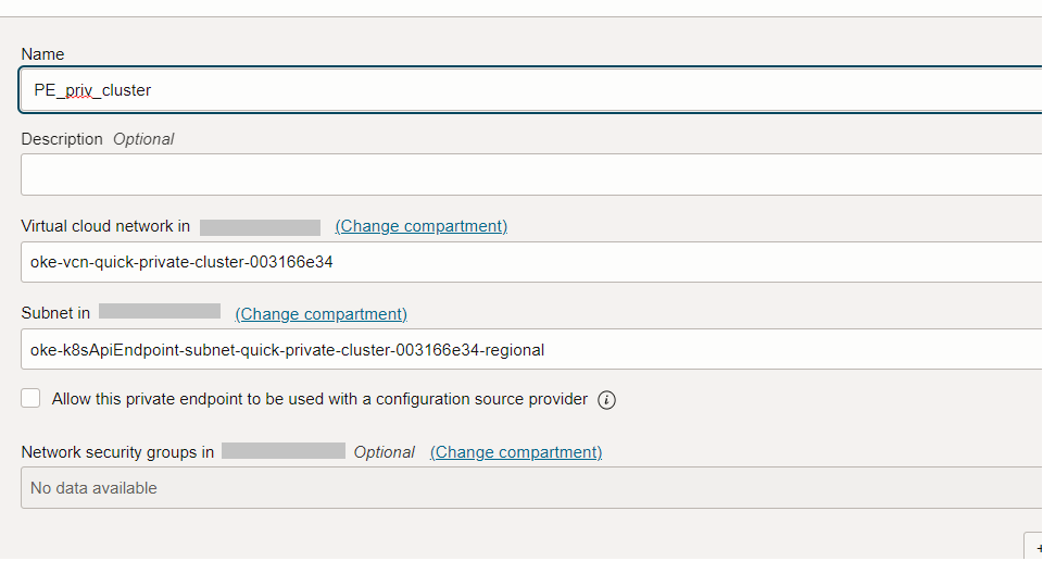 OCI Resource Manager Private Endpoint