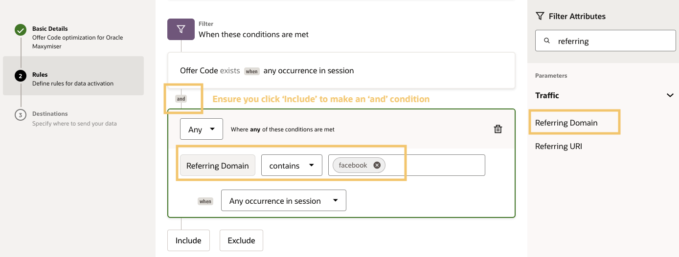 Adding Facebook as the referrer Adding Facebook as the referrer