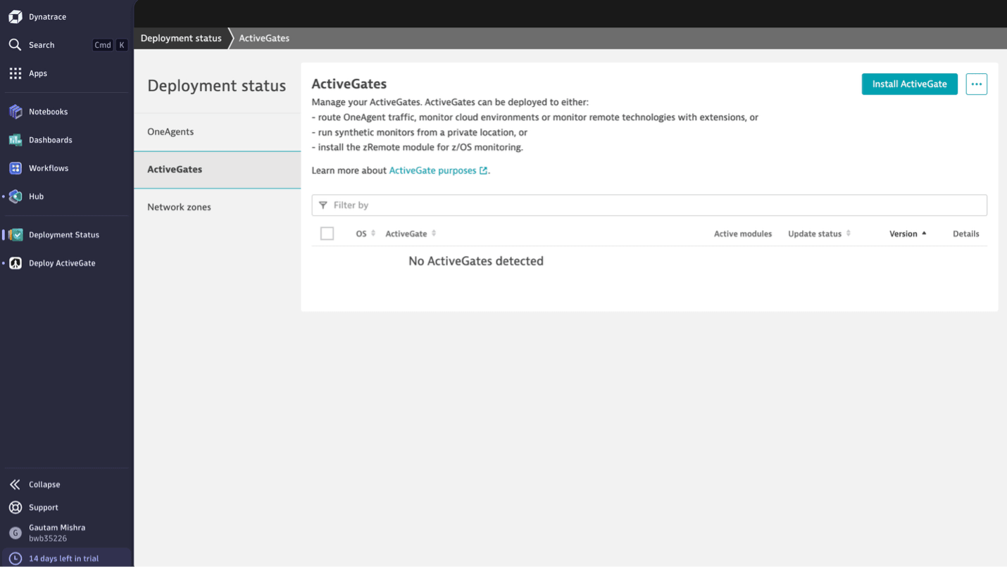 Install ActiveGate