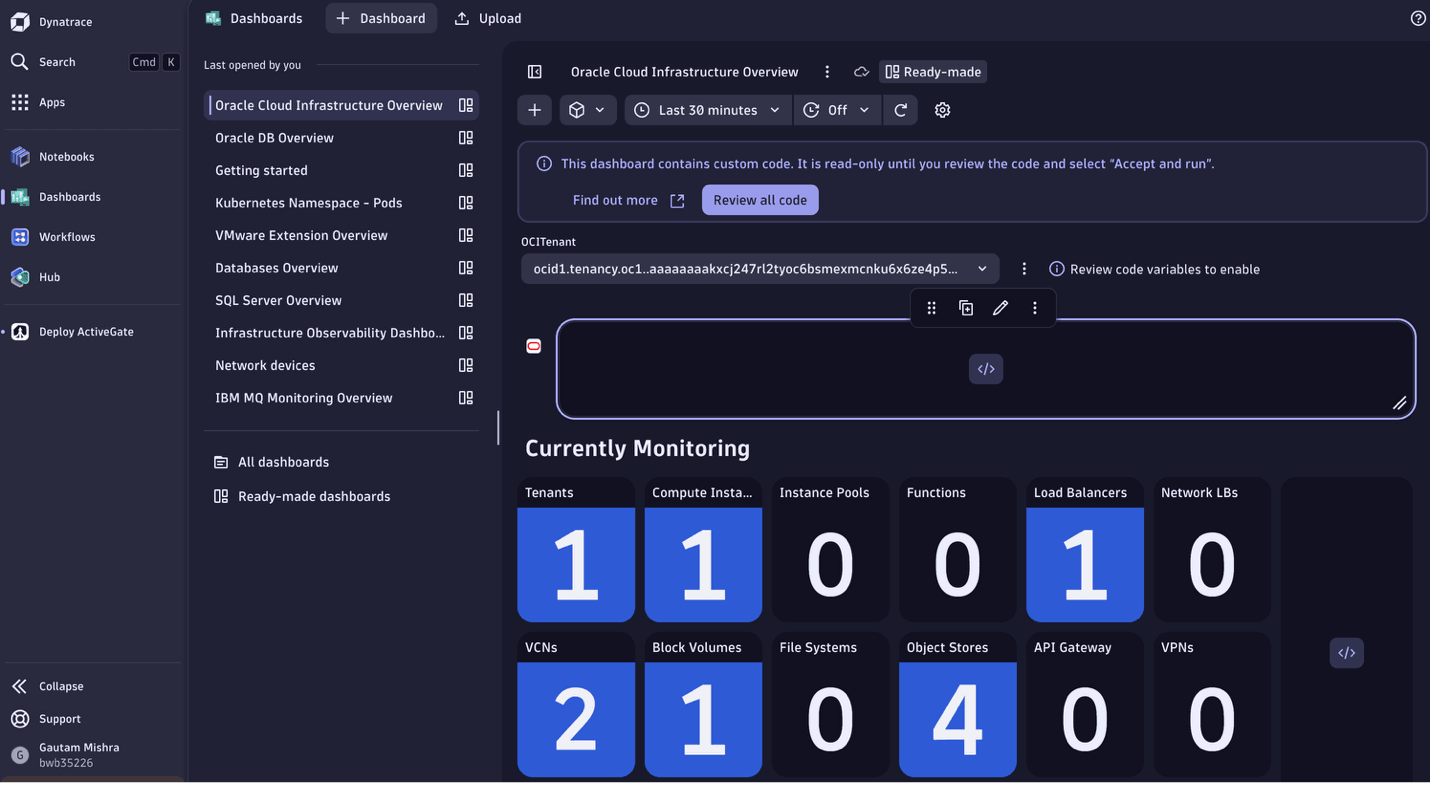 navigate Dashboard